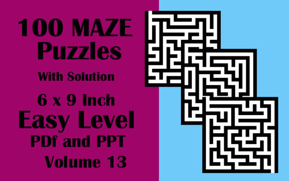 Explore 100 Easy Maze Puzzles in 6x9 Format
