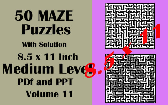 Explore 50 Maze Puzzles in PDF and PPTX