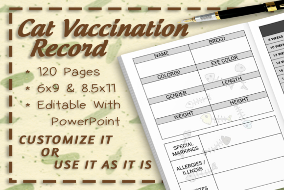 Stay Organized with the Cat Vaccination Record 120 Pages